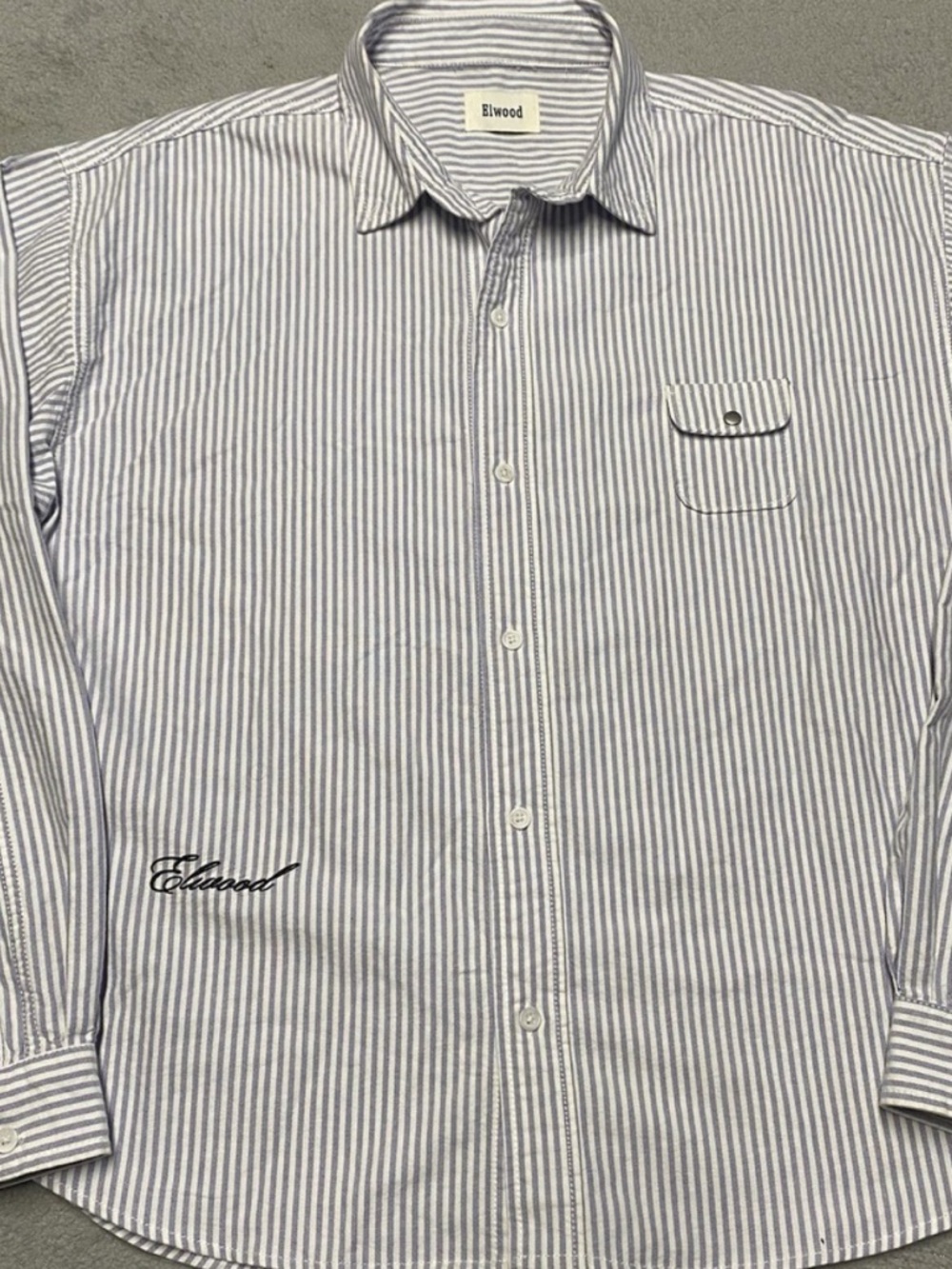 ellwood Blue Striped Button-Up Shirt